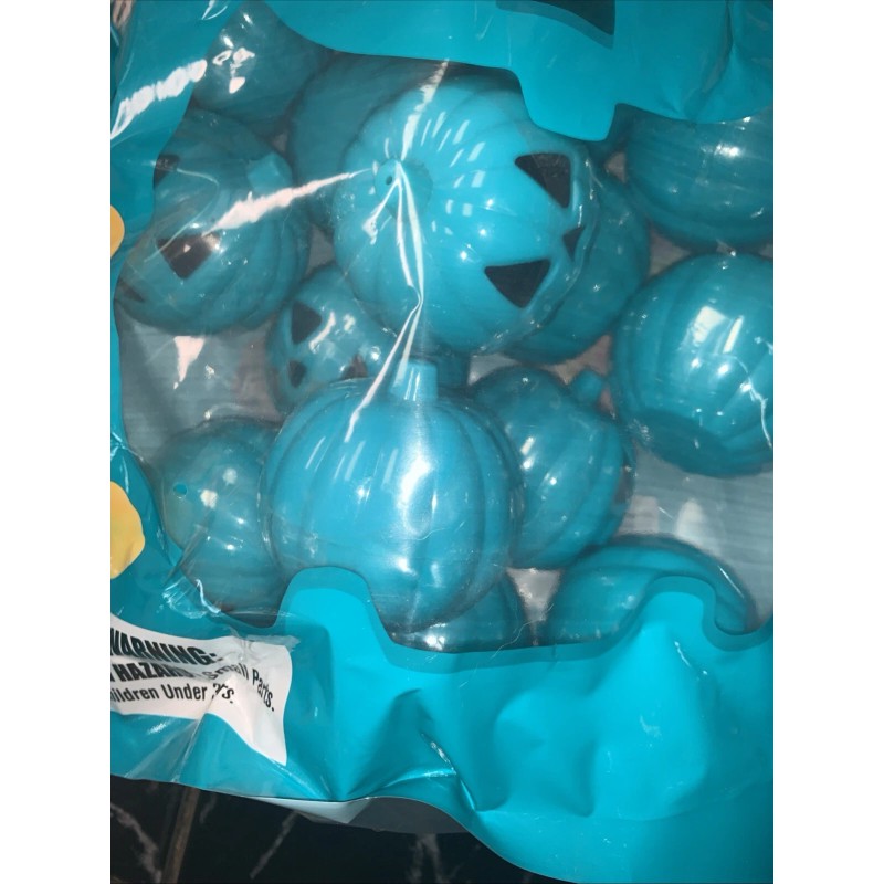 Spooky Village 18ct Pre-filled Teal Pumpkin Capsules With Assorted Toys