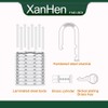 XanHen Keyed Alike Laminated Steel Padlocks with Long Shackle for