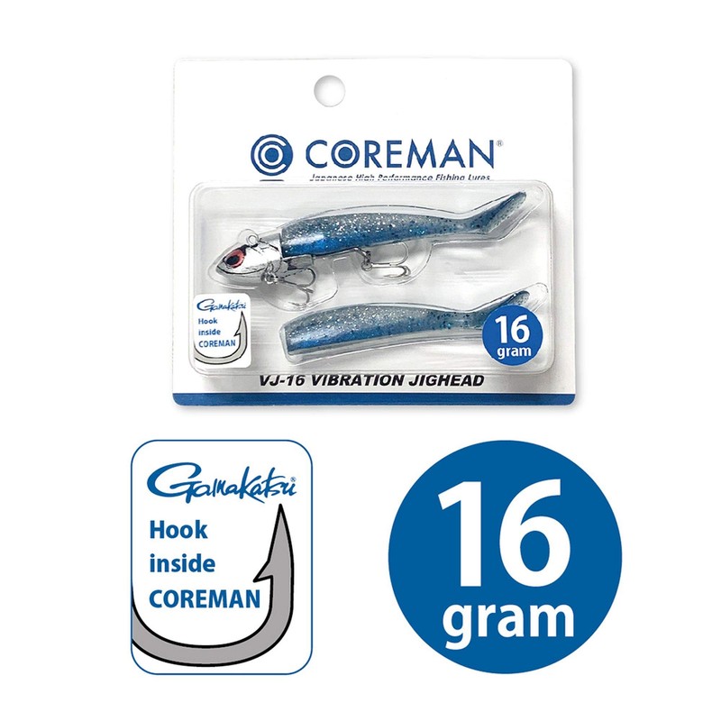 Coreman VJ-16 Vibrating Jig Head Silver Head/Shallow Bait
