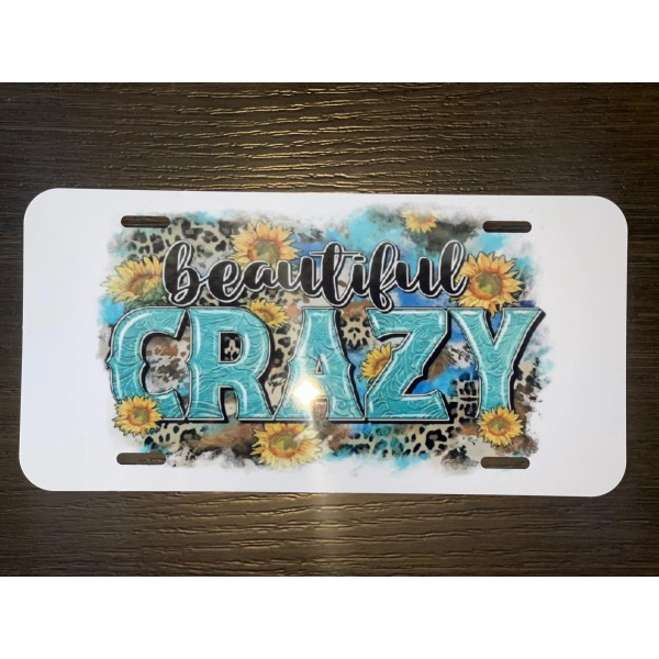 Coolgear Beautiful Crazy Aluminum Front License Plate Car Accessory. FREE