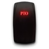 PTO - Red - Laser Etched Toggle Switch 20A 12V