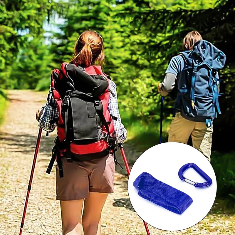 Ruimou 2pcs Blue Soft Loop Tie Down Straps with 2Pcs