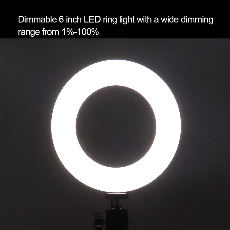 6 Inch Ring Light Dimmable LED Fill Light with Stand