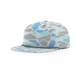 Richardson Printed Umpqua 256 Hat with Rope, One Size Fits Most - Saltwater Duck Camo/Charcoal