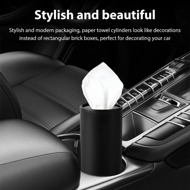 SHMZK 4PCS Car Tissue Holder, Car Cup Holder Travel Tissue