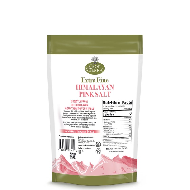 Good Tierra Himalayan Pink Salt in PET Bag - Extra-Fine