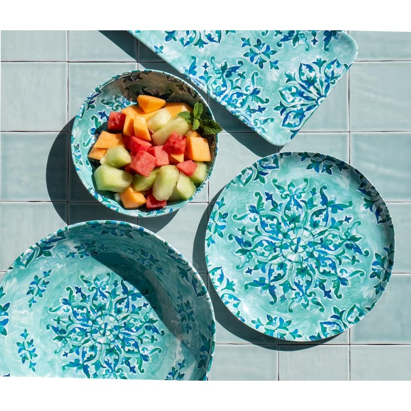Abode Homewares Côte D'Azur newWave Microwave Safe Premium Melamine Bowls,