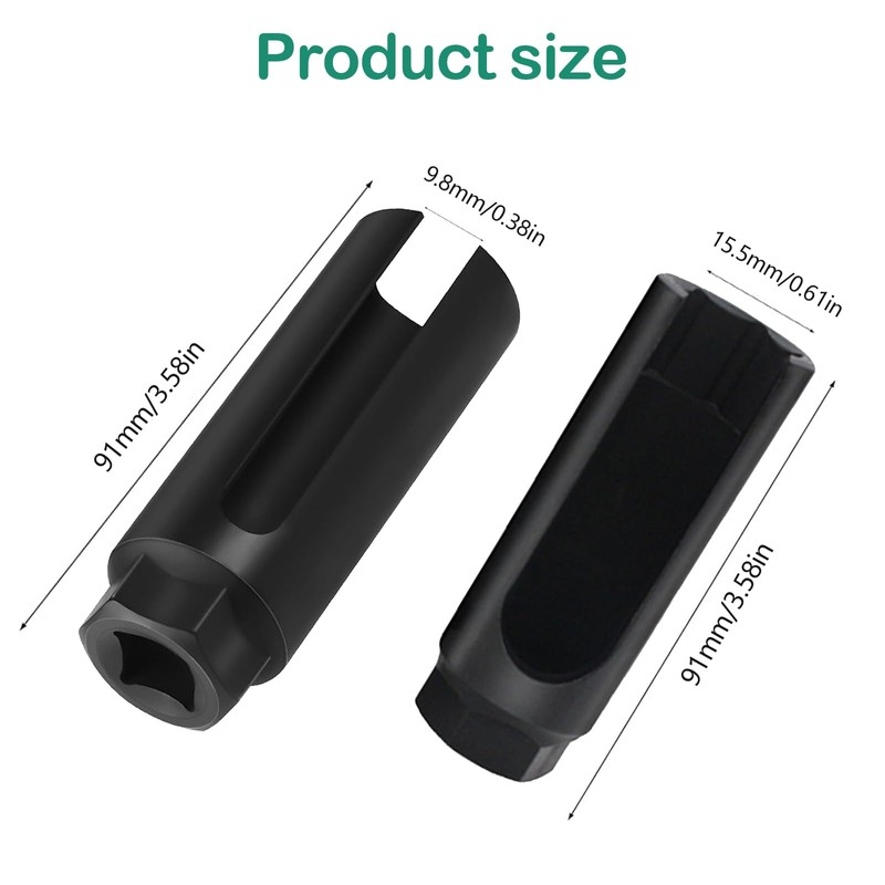 Oxygen Sensor Socket, 2-Piece Lambda Sensor Key Universal Car Lambda