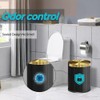 LEASYLIFE 15L/4GAL Black Bathroom Trash can,Gold Bathroom Garbage can with