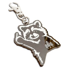 HOLZBRÜDER Cheeky Raccoon Enamel Keyring - Matching Charm for Our Backpack