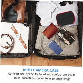 OSALADI 3pcs Nylon Zipper Hard Disk Storage Case Compact Earphone Organizer Bag Multi-Pockets for Mini Camera Data Cable and Accessories Travel Pouch Black