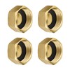 EMSea 4pcs 3/4" Brass Washing Machine Blanking Cap Nut &