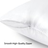 BEDELITE Satin Pillowcase with Zipper 2 Pack, White Pillow Cases