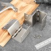 Haidms 6 Pack Offset Hinges 3.5 Inch Satin Nickel Swing