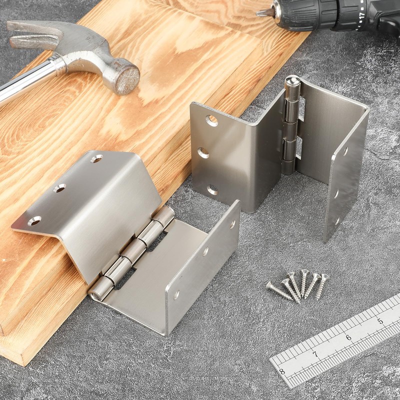 Haidms 6 Pack Offset Hinges 3.5 Inch Satin Nickel Swing