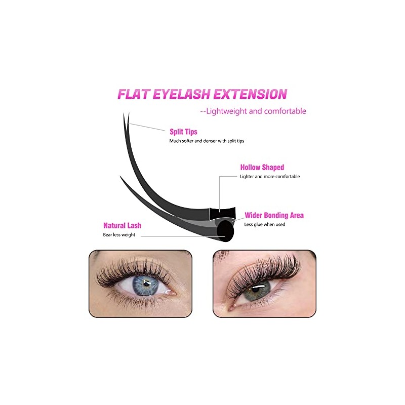 TDANCE Classic Lash Extensions Flat Lashes Eyelash Extensions 0.2mm DD