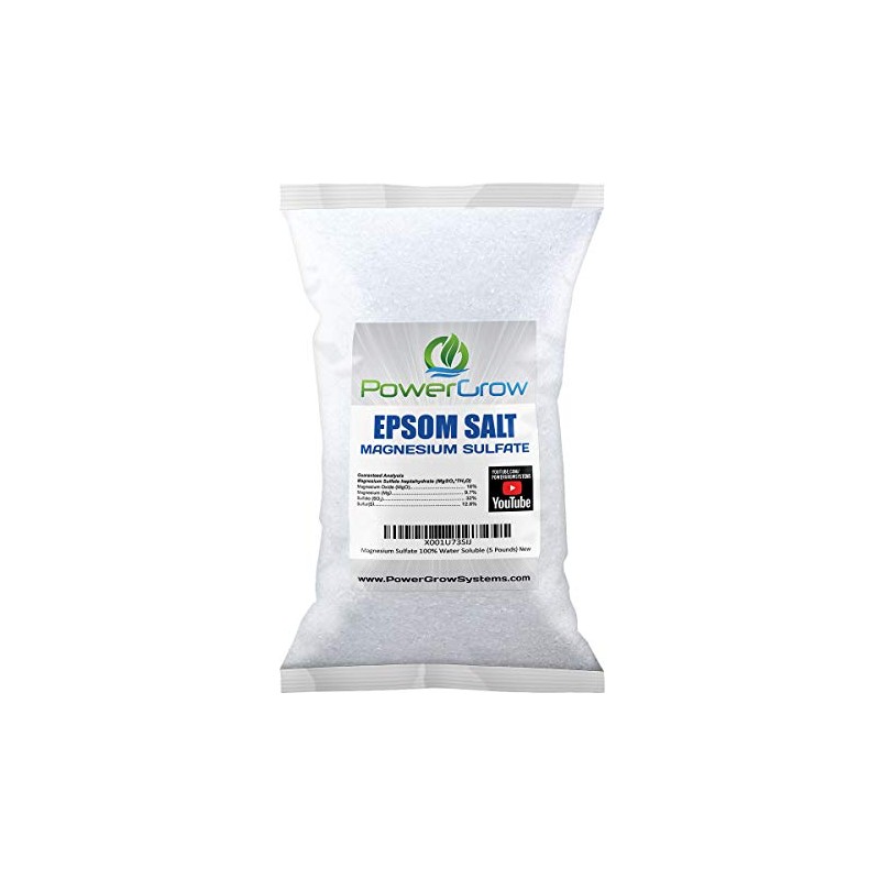 Epsom Salt (Magnesium Sulfate) Agricultural Grade Bulk (1 Pound)