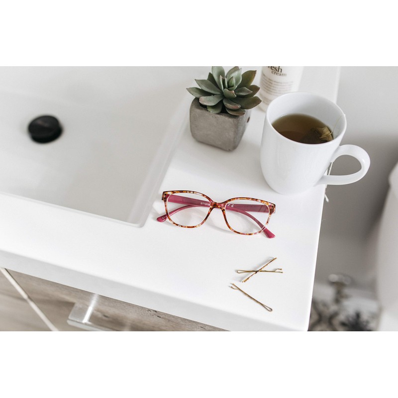 Retro Square Reading Glasses in Tortoise/Teal Blue by Readers.com |