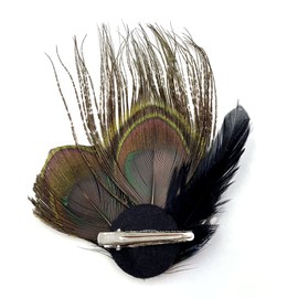 Aliotech Beautiful Butterfly Peacock Feather Hair Clip Pins with Rhinestones,Feather Hair Clip Pin Bridal Wedding Dance Party Hair Accessory