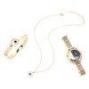 Business Style Women Watch Bracelet Necklace Set Anniversary Birthday Gift