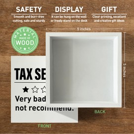 Tax Accountant Office Desk Decor, Tax Season Very Bad, Home Office Cubicle Accounting Decoration for Tax Preparer Accountant CPA Coworker Gifts, Wooden Box Sign
