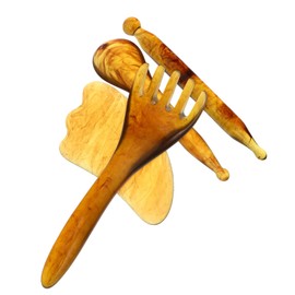 Outanaya 4pcs Resin Scraping Massage Tool Set for Facial Neck Relief Ergonomic Design for Comfortable Use Durable Resin Material for Performance for Home and Salon Treatments