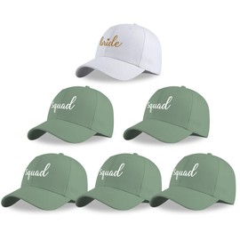 GroomBrideGifts Bride Squad Hats Bridesmaid Gifts - Set of 6 Bachelorette Party Favors Decorations.