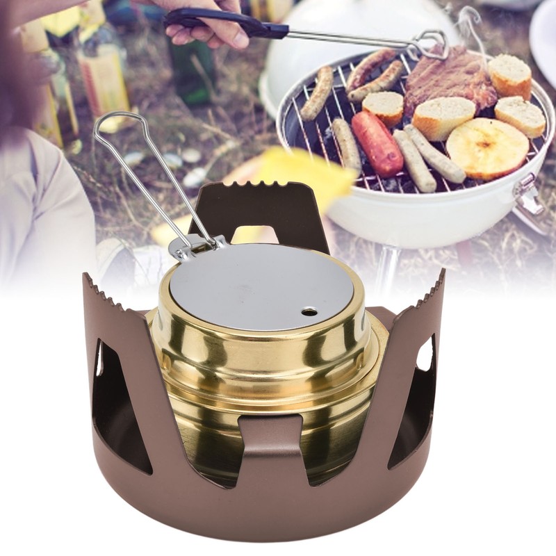 Camping Stove Windproof Vaporizable Portable Liquid Spirit Stove with Stand