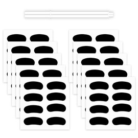 KINBOM 40 Pairs Sports Eye Black Stickers, Eye Black Under Eye Black Stickers for Adults Kids with 1 White Pencil for Baseball Softball Football Themed Party Supplies