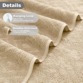 Smuge 18-Piece Bath Towel Set, Include 6 Bath Towel Sheets, 6 Hand Towels and 6 Washcloths - Highly Absorbent Quick Dry 100% Microfiber,Ultra Soft Bathroom Towel Set (Camel)