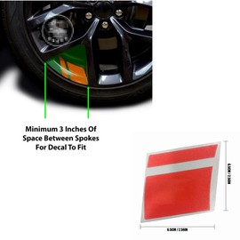 6Pcs Car Wheel Decals, Fit Size 18"-21" Wheels, Reflective Car Wheel Rim Decals Stripe Racing Wheel Rim Stickers Safety Decoration Car Accessories