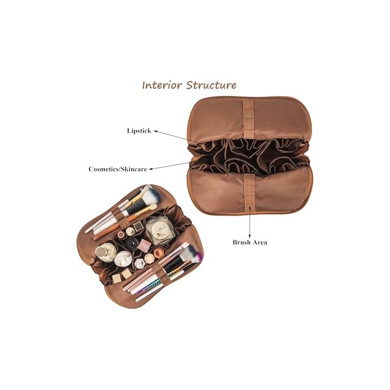 Travel Makeup Organizer, Compact Lightweight Accessory for Travel and Daily