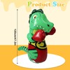 Inflatable Tumbler Dinosaur Punching Bag, 47" Blow up Boxing Dinosaur,Bounce