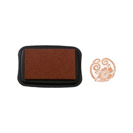 Sgphrzlt Vintage Ink Pads for Rubber Stamps, Washable Fabric Stamp Pad, Permanent Craft Finger Print Thumbprint Ink Pads with High-Density Sponge for Paper Scrapbook Art Poster, Copper