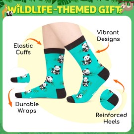 HAPPYPOP Funny Panda Gifts for Women Men, Crazy Panda Socks for Moms Dads, Cute Animal Socks, Stocking Stuffers
