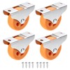 PATIKIL 2" Rigid Fixed Plate Caster Wheels, 4 Pack Low