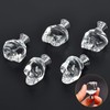 Milkary 10 Pcs Crystal Glass Door Knobs, Skull Clear Glass