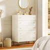 Farmhouse 5 Drawers Dresser for Bedroom, 44" Tall White Dresser