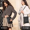 TOVOSO Crossbody Bag for Women, Genuine Leather Multi-Pocket Purse with