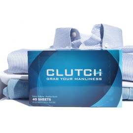 Clutch Men's Dryer Sheets, Fabric Softener for Men, 40 Count Box
