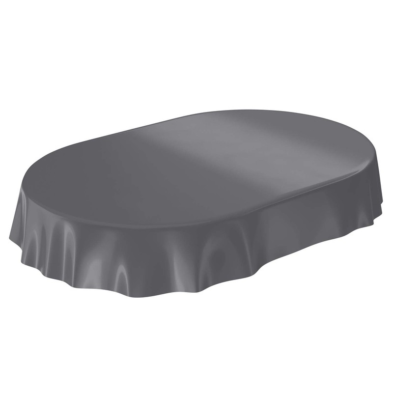 Oilcloth Tablecloth Oilcloth Washable Tablecloth Plain Gloss Plain Anthracite Cut