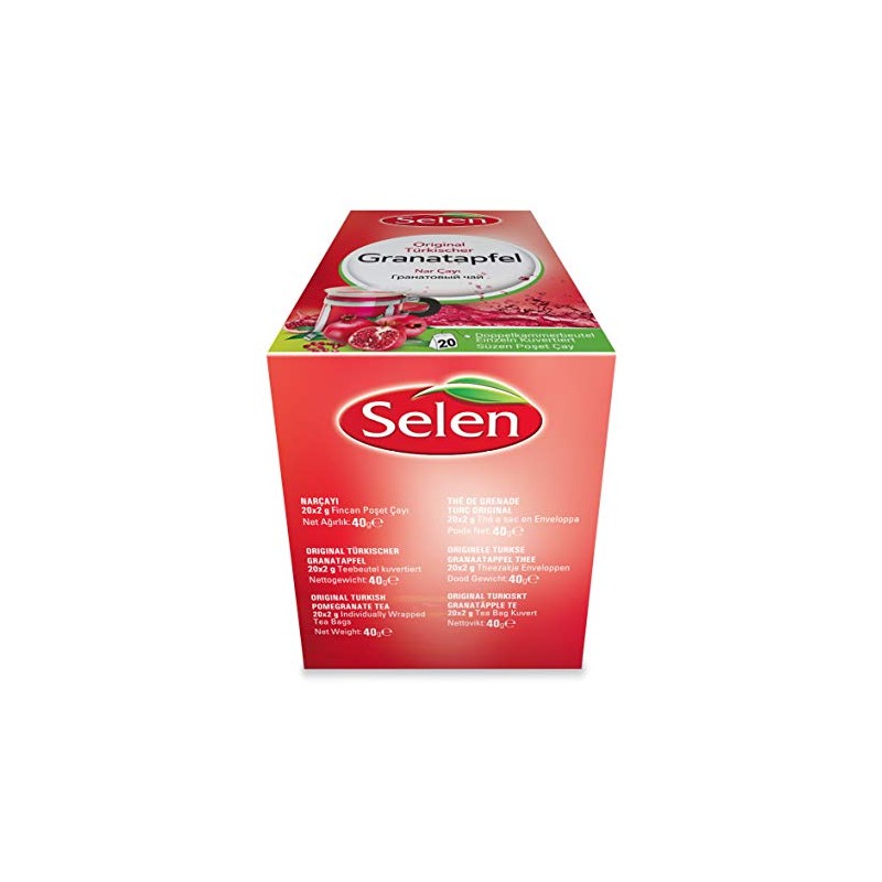 Selen Melograno turco originale, 20 Individually Wrapped Tea Bags -
