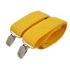 Olata Unisex fully adjustable Clip on Braces/Suspenders, 3.5cm - Yellow