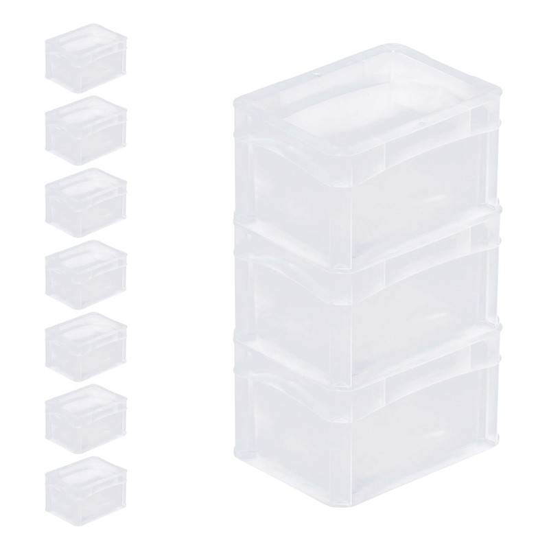 PROREGAL SuperSparSet 10 x Transparent Euro Containers BasicLine with Closed