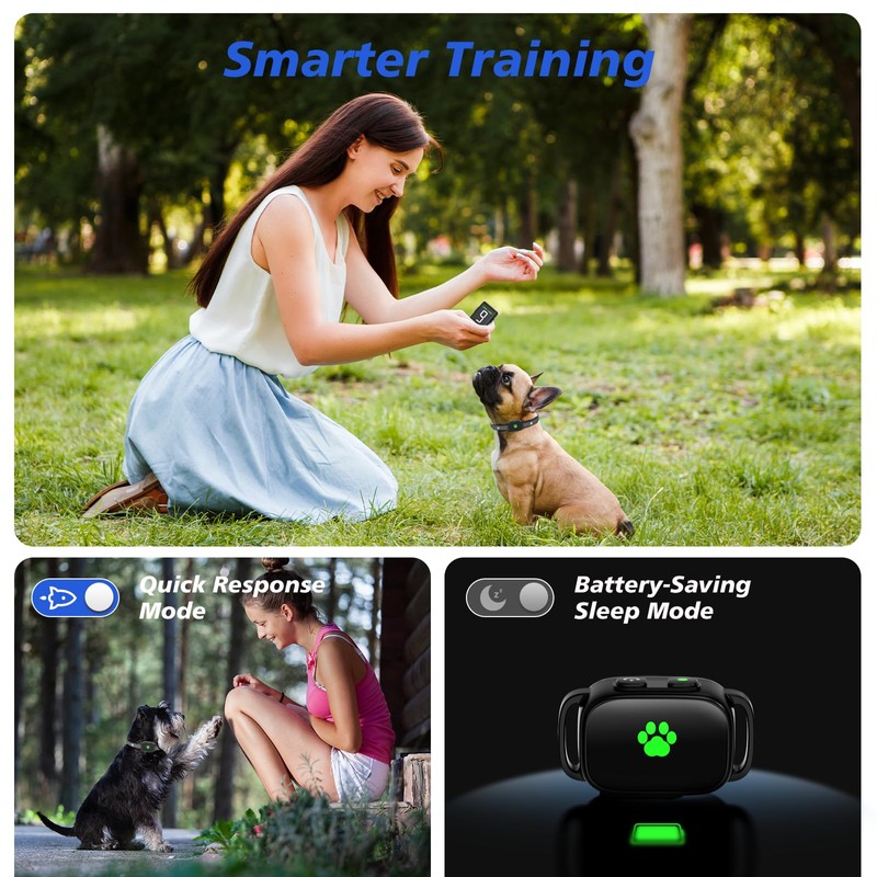 No Shock Dog Training Collar with Remote 2600Ft, Ultra-Small Training