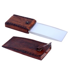 THE Unltd India Vintage Handheld Magnifying Glass, 10X Antique Large Magnifying Glass with Leather Case, Reading Magnifier for Elderly, Macular Degeneration | Unique Gift for Dad