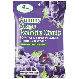 GT Gummy Grape Peelable Candy, 3.7 oz, Non GMO, Gluten Free (4 Pack)
