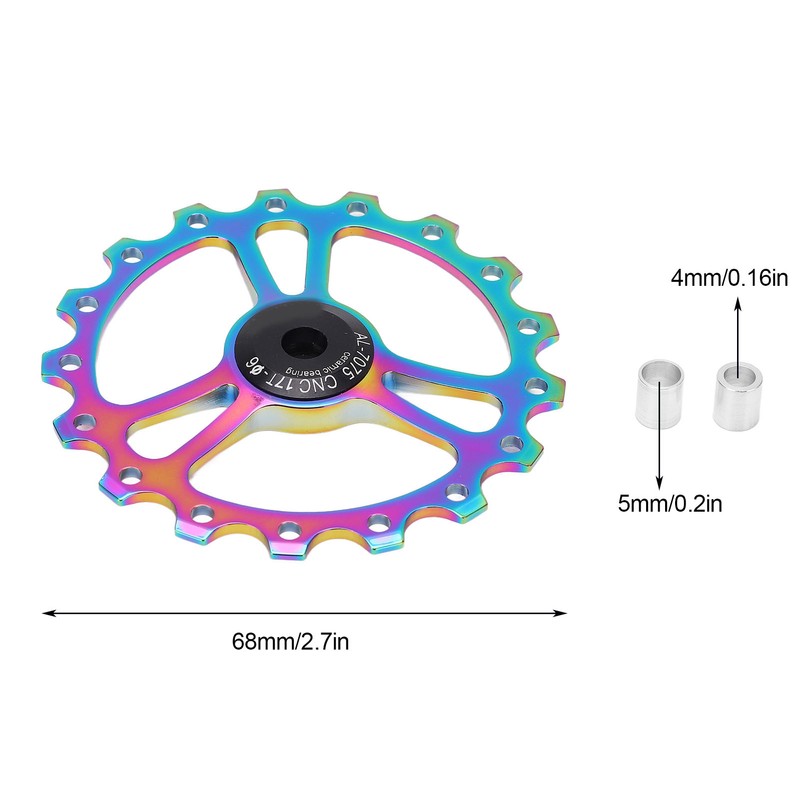 MEIJUN 17T Ceramic Rear Derailleur Guide Wheel Aluminum Alloy Rear