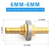 ERGAOBOY 5Pcs 6MM to 6MM Brass Hose Barb Thru-Bulk Bulkhead