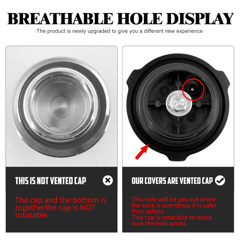 CARGLETRUE Motorcycle Gas Tank Cap CNC Aluminum Screw Vented Fit